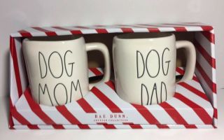Rae Dunn Dog Mom Dog Dad Mug Set 2019 Coffee Cups