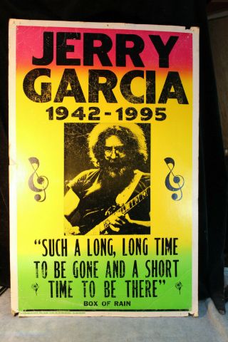Vintage 1942 - 1995 Jerry Garcia Music Poster 22 X 14 " Nr