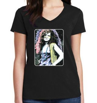 Pearl Janis Joplin - Hippie Art Ladies Tshirt Great Classic Rock Star