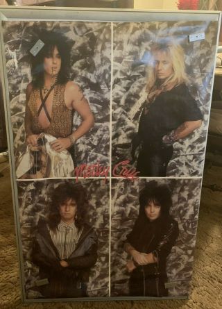 Motley Crue Poster 1987 22 X 34.  5 Inches Rare And Vintage