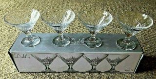 Shannon Crystal Set Of 4 Martini Glasses 5 Oz Brand