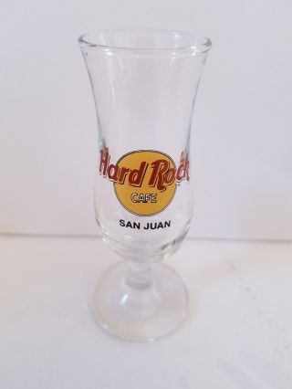 Hard Rock Cafe San Juan 4 " Shot Glass Cordial Classic Hrc Logo Black Text