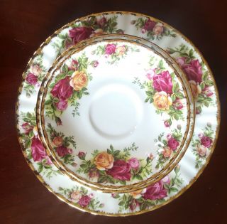 Royal Albert 1962 Old Country Roses 3 Replacement Plates Teacup Saucer