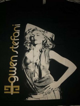 Gwen Stefani The Sweet Escape 2007 Tour Shirt Xl Black White Gold The Voice