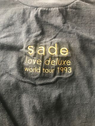 Vintage 1993 Sade Love Deluxe World Tour Long Sleeve Concert T - Shirt Sz X - Large