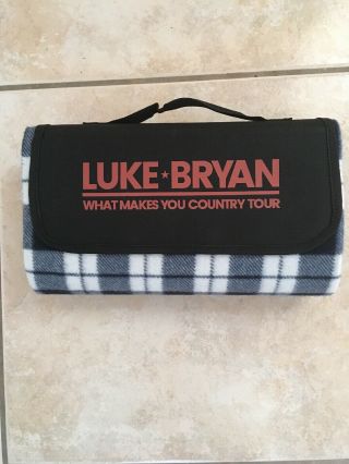 Luke Bryan " What Makes You Country Tour " Blue Lawn Picnic Blanket