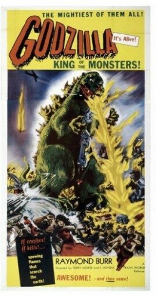 Godzilla Movie Poster King Of The Monsters Vintage 2