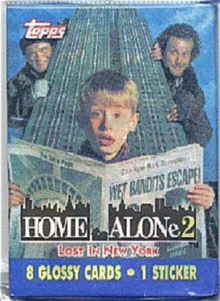 Home Alone 2,  Lost In York Full Pack.  This Pack Includes 8 Collector Cards A