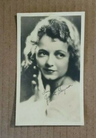 Janet Gaynor (actress) Signed Promo Photo,  Vintage 1927 - 28