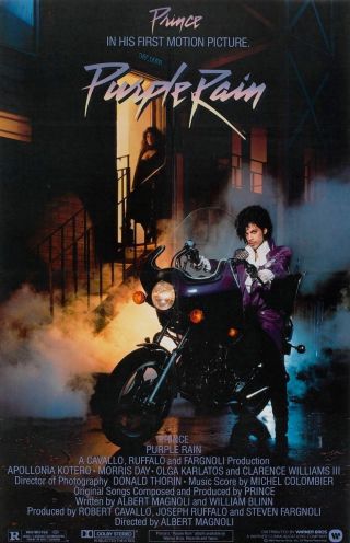 Prince Singer Rock Pop Purple Rain 1984 Movie Poster Size 13x20 " 24x36 " 32x48 "
