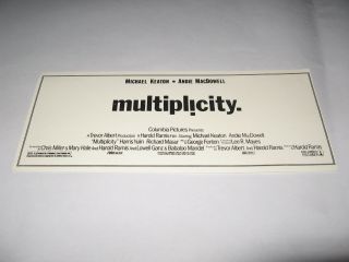 Rare 1996 Multiplicity Premiere Screening Movie Ticket - Michael Keaton