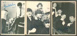 1965 The Beatles X 3 Trading Cards Stani Argentina License Of Tepps Chewing Gum
