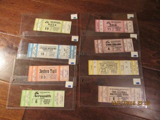Vintage Rock Concert Ticket Stubs Rush R.  E.  M.  The Monkeys Lynyrd Skynyrd Van Hal
