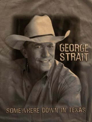Vintage George Strait Somewhere Down In Texas 2006 Tour T Shirt Men Size 2xl