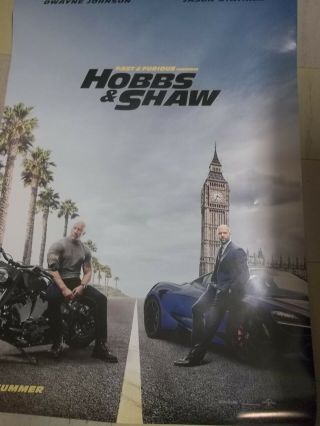 Fast & Furious Hobbs & Shaw Double - Sided 27 " X 40 " 2019 Movie Poster