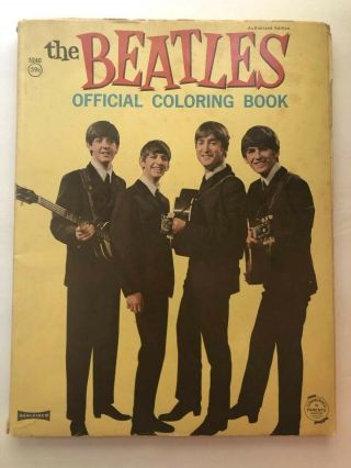 Vintage 1964 The Beatles Official Coloring Book W/ Actual B&w Photographs