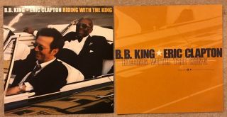 B.  B.  King Eric Clapton " Riding With The King " 2000 Promo Poster Flat Cond