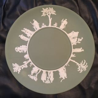 English Wedgewood Green Jasperware Vintage Plates - Set Of 4