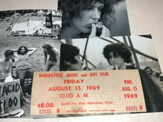 Woodstock Friday 1969 Ticket Jimi Hendrix Janis Joplin Grateful Dead Jj