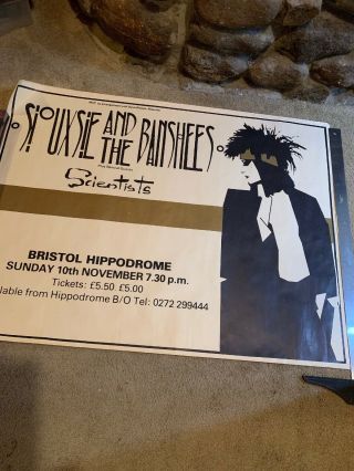 Siouxsie And The Banshees Vintage Concert Tour Poster - U.  K.
