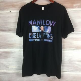 Barry Manilow One Last Time 2016 Tour Concert T - Shirt Black Women 