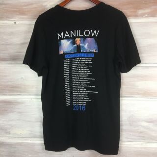 Barry Manilow One Last Time 2016 Tour Concert T - Shirt black women ' s Size Large 4