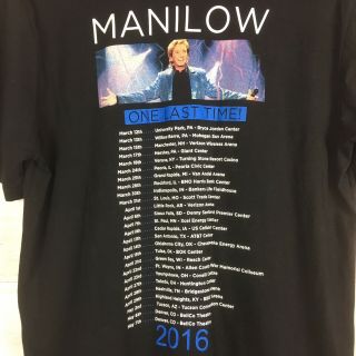 Barry Manilow One Last Time 2016 Tour Concert T - Shirt black women ' s Size Large 5