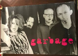 Rare.  Vintage Garbage Band Poster 23x35 " Glossy Metallic Rock Music 90s (1997)