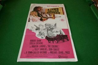 A Town Called Bastard 1971 Aust Daybill Movie Poster In Very Good Cond