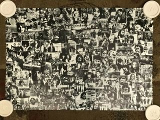 The Beatles Large 27x38.  5 Vintage Poster - Collage Images Throughout Their Lives