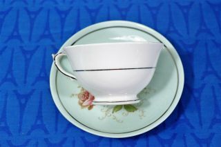 Paragon China Trio Teacup Saucer Plate Cabbage Rose Queen Mary England 97666 3