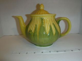 Shawnee Usa Corn King Large 30 Oz Teapot W/lid 75,  Euc Yellow Cornking
