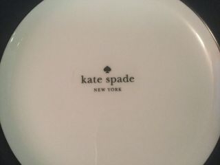 Lenox Kate Spade York Rutherford Circle NAVY 3 Accent Salad Plates NWT 2