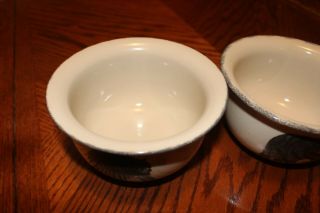 Home & Garden Party Stoneware Northwoods (3) Cereal Bowls Black Bear EXC 3