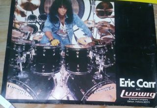 Kiss Eric Carr Poster - Ludwig Store Promo,  Crazy Nights 1987 Kiss