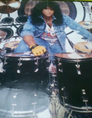 KISS ERIC CARR POSTER - LUDWIG STORE PROMO,  CRAZY NIGHTS 1987 KISS 2