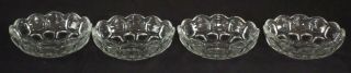 Federal Glass - Yorktown - Clear - 5 - 1/2 " Bowl - Set/s Of 4 - Colonial Thumbprint