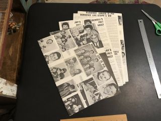 Osmond Brothers Fan Club Memorabillia,  Fact Sheets,  Photos,  From Scrapbook