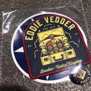EDDIE VEDDER WHO MOD STICKER PATCH AND PIN SET THE WHO WEMBLEY STADUM PEARL JAM 3