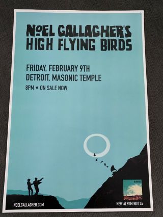 Noel Gallagher Oasis Poster Detroit Rare