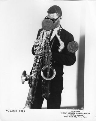 Roland Kirk Musician Press Promo 8x10 Music Photo Picture R&b Jazz Blues