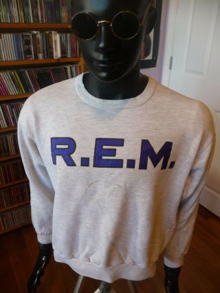 Vintage 1988 R.  E.  M.  (green Era) Promo Sweatshirt Womens Xl Heather Gray Pullover