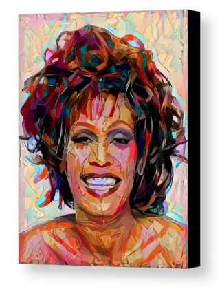 Framed Abstract Whitney Houston 8.  5x11 Art Print Limited Edition W/signed
