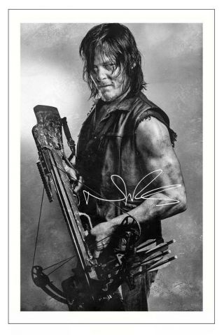 Norman Reedus The Walking Dead Season 6 Signed 6x4 Photo Print Daryl Dixon
