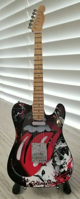 Rolling Stones Miniature Tribute Guitar With Stand - Mca 244