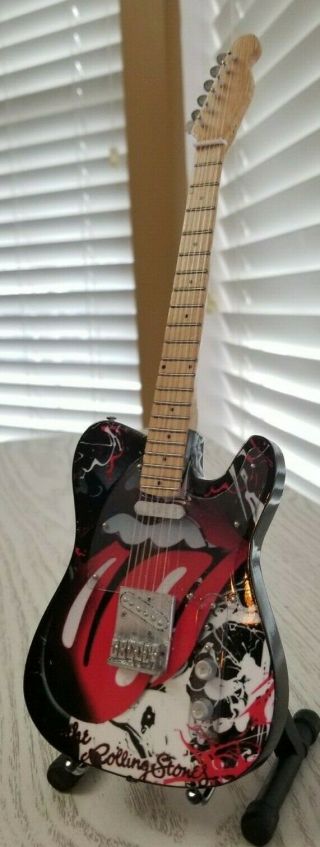 Rolling Stones Miniature Tribute Guitar with Stand - MCA 244 3
