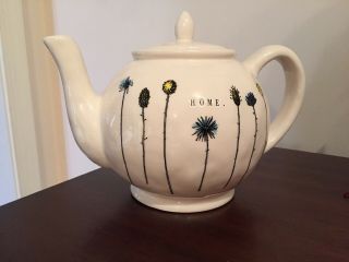 Rae Dunn Home Ceramic Teapot With Lid.