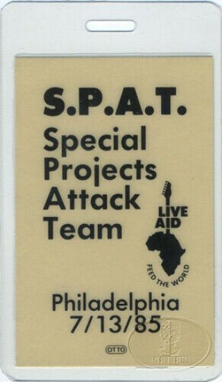 Live Aid 1985 Special Projects Laminated Backstage Pass Madonna Jimmy Page