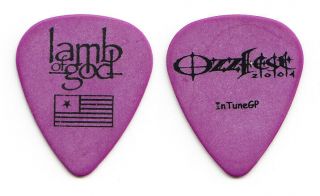 Lamb Of God Flag Purple Guitar Pick - 2004 Ozzfest Tour