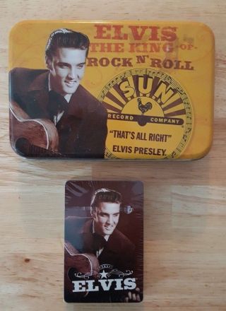 Playing Card Sun Studio In A Tin Elvis Presley